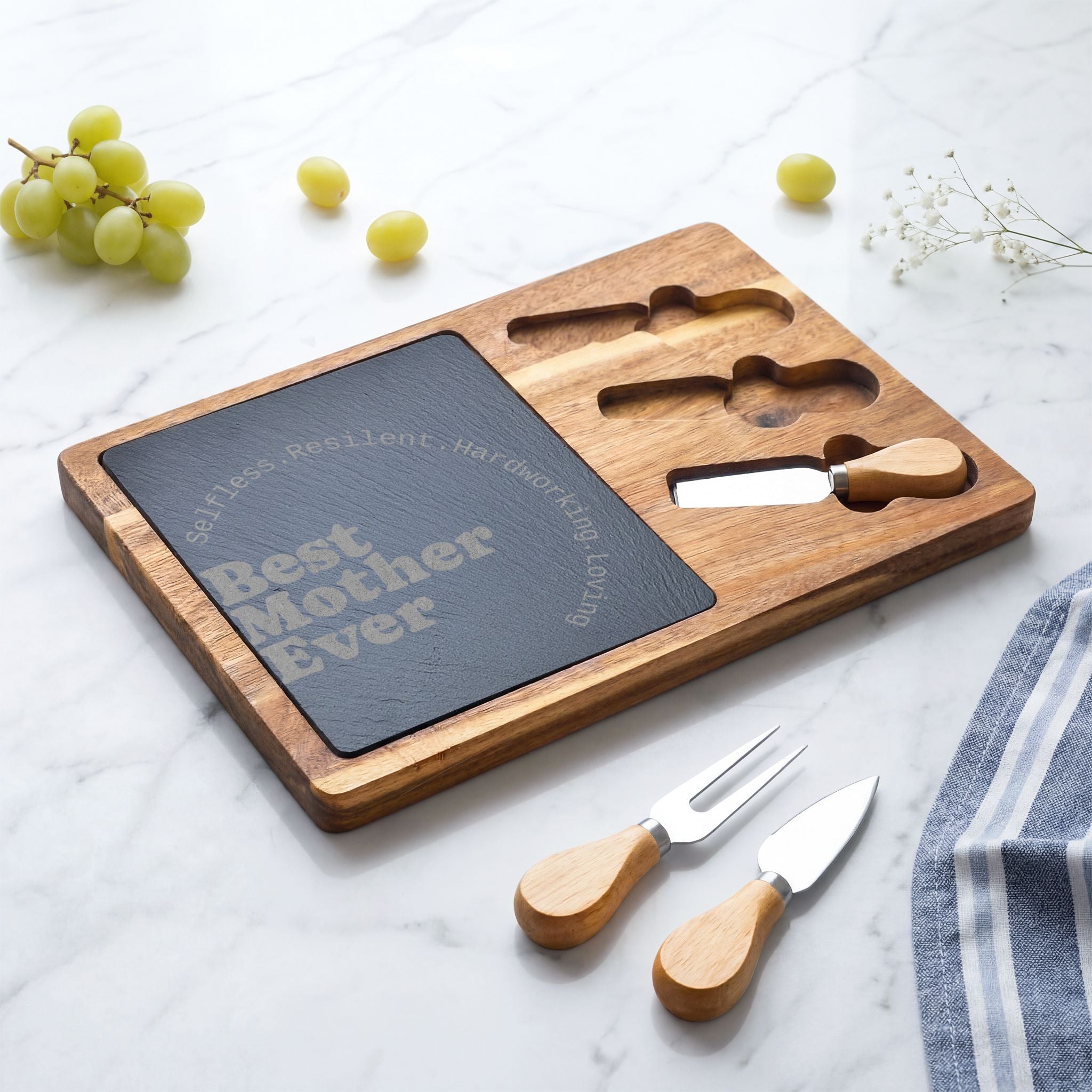 Personalized Charcuterie Board — Custom Engraved Mother’s Gift